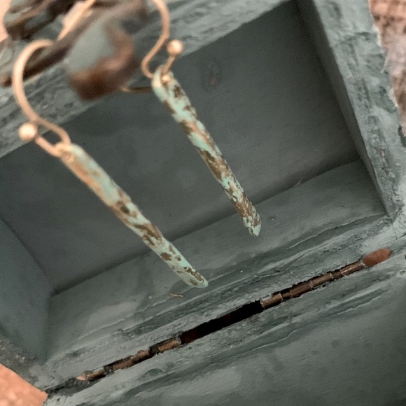 Last Pair Artisan Vintaged Patina Dangle Earrings - Picture 2 of 8